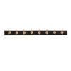 EDGY COAT RACK WITH 8 HOOKS MATT BLACK