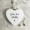 PORCELAIN HEART ''LOVE YOU DADDY'' 11X10CM - Image 2