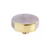 KNOB/HOOK ROSE MARBLE CIRCLE BRASS