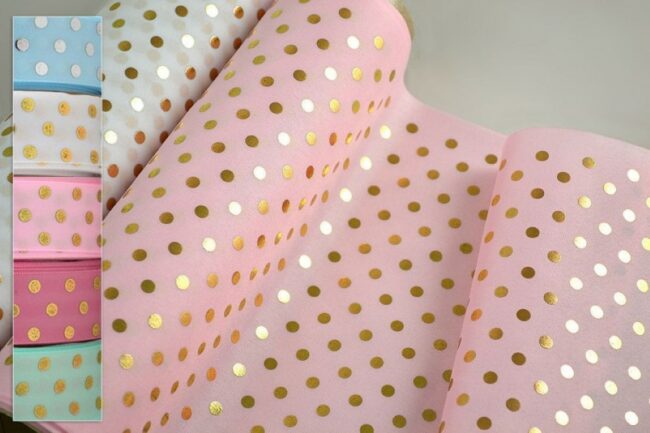 MICROFIBRES DOTS GORLDPRINT 24CMX5MT