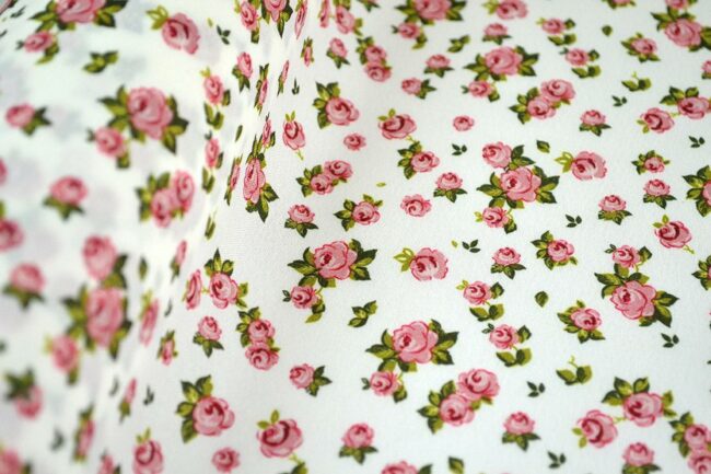 ROSA MULTIFLORA FABRIC WHITE 24CMX5MT