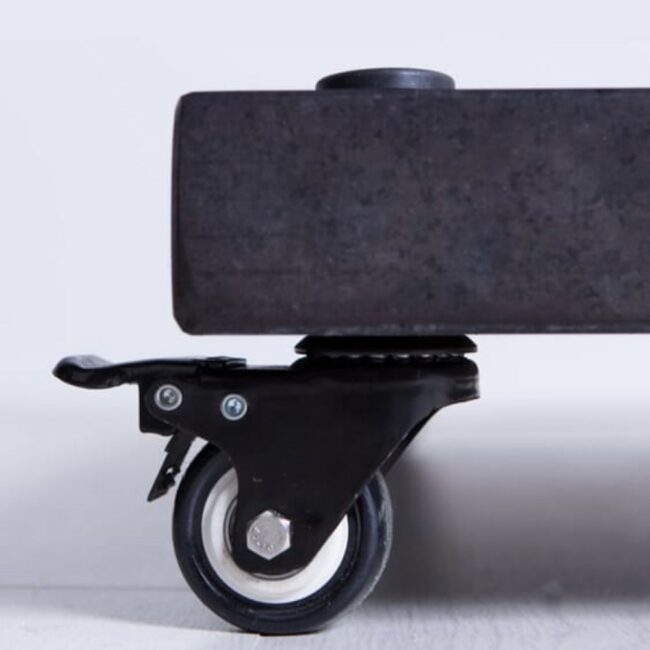 PARASOL UMMRELLA BASE WITH 4 WHEELS GRANITE BLACK 91KG 80X12X80CM - Image 3