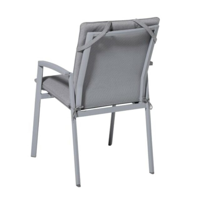 WR STACKING CHAIR CUSHION OUTDOOR MANCHESTER LIGHT GREY 97X49CM - Image 3