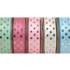SATIN RIBBON DOUBLE FACE GOLDPRINT DOTS 2.3CMX9M - Image 2