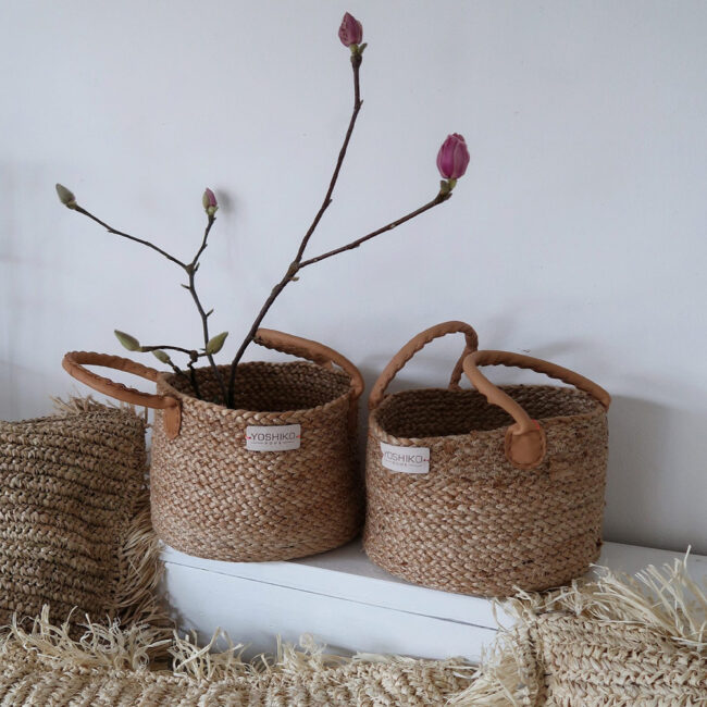 ASHULIA NATURAL SMALL JUTE BASKET - Image 4