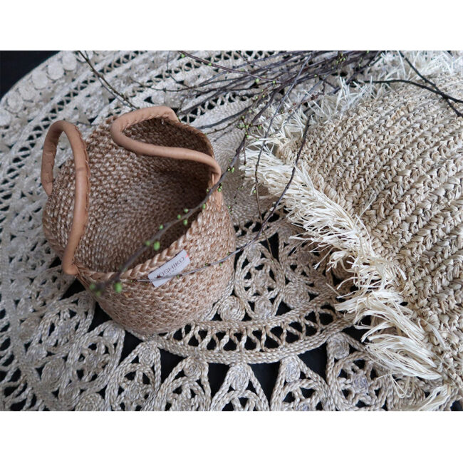 ASHULIA NATURAL SMALL JUTE BASKET - Image 2