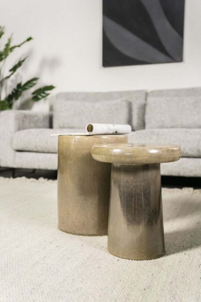 TABLE DAINTY - TAUPE 34X34X45CM - Image 3