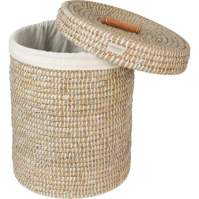 CHAR NATURAL LAUNDRY BASKET INCLUDING COTTON BAG 33X45CM