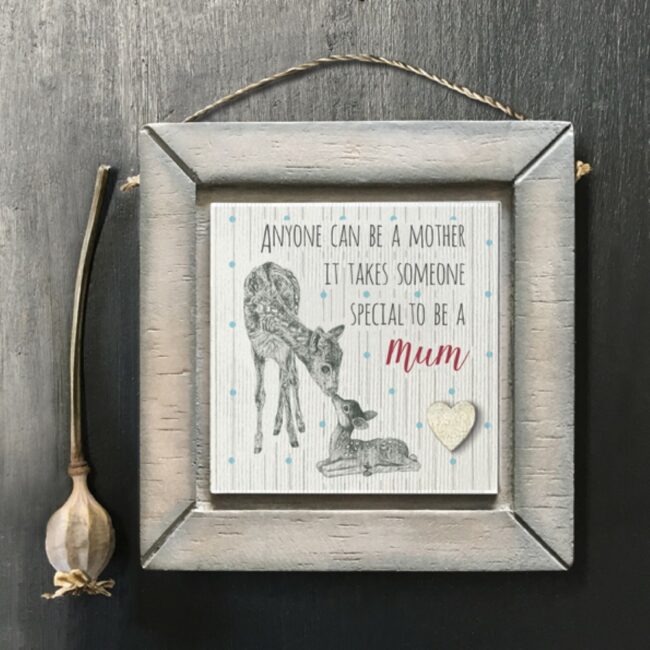 SQUARE ANIMAL PICTURE - ANYONE CAN BE A MOTHER 10X10X1.5CM - Image 3