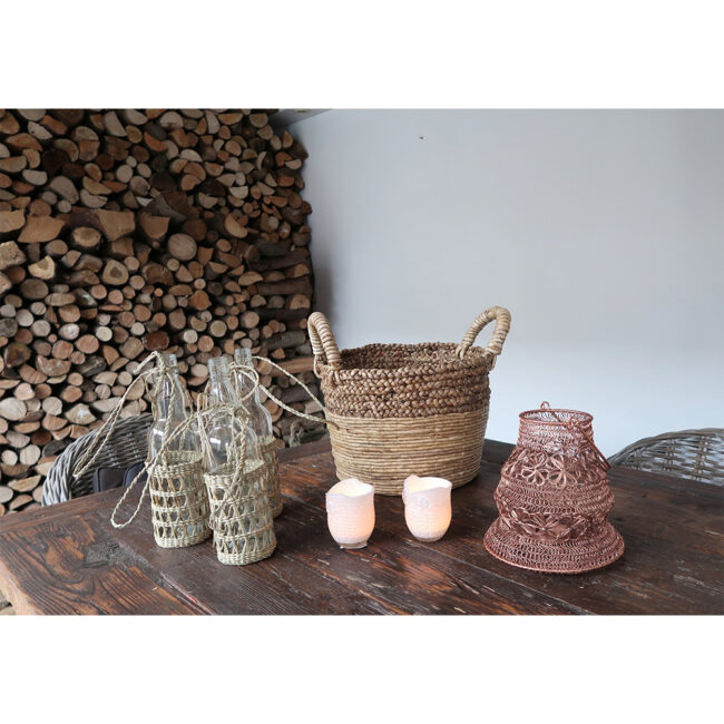 KOMODO BANANA BARK ROUND BASKET - Image 3