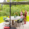 POLYESTER PARASOL UMBRELLA SUN WAVE GREY 7.5KG 270X150CM - Image 2