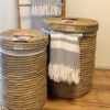 CHAR NATURAL LAUNDRY BASKET INCLUDING COTTON BAG 33X45CM - Image 3