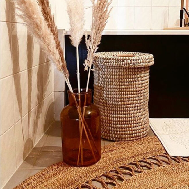 CHAR NATURAL LAUNDRY BASKET INCLUDING COTTON BAG 33X45CM - Image 5