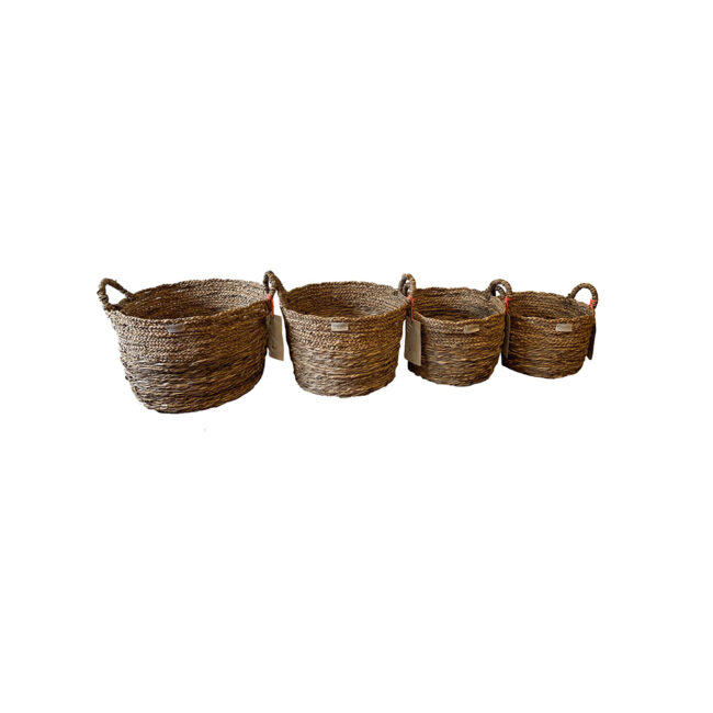 KOMODO BANANA BARK ROUND BASKET