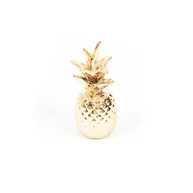 GOLDEN PINEAPPLE FIGURINE 5X5X11CM