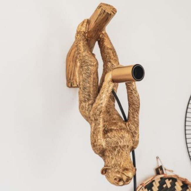 HANGING MONKEY LAMP GOLD 23X36X11CM - Image 4