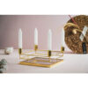 CANDLESTICK 4 ARMS WITH MIRROR TRAY GOLD 21X21X9CM - Image 5