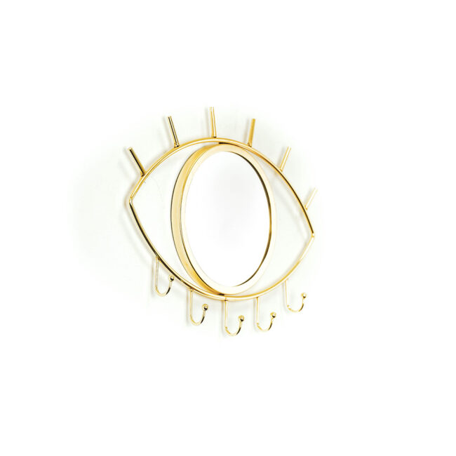 EYE MIRROR WITH HOOKS - GOLD - Image 2