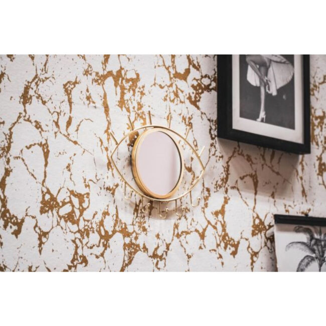 EYE MIRROR WITH HOOKS - GOLD - Image 5