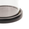 BELL JAR WITH WOODEN BASE BLACK 14X14X22CM - Image 5