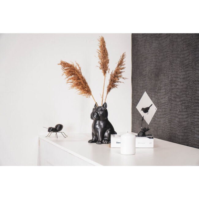 BLACK VASE DOG 15X12.5X22CM - Image 9