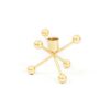 CANDLESTICK GOLD 12X12X9CM