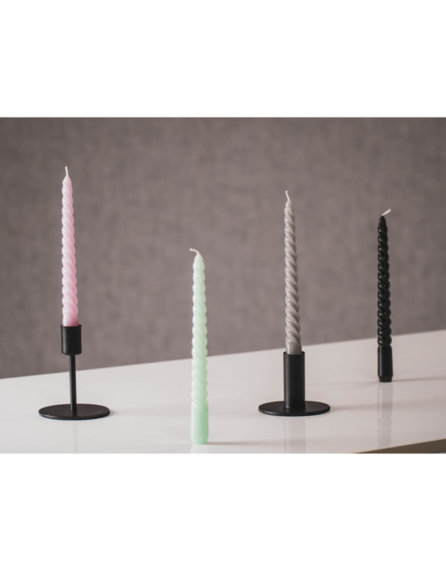 SET OF 4 TWISTED CANDLES PINK - Image 2