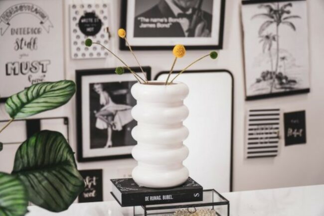 BUBBLE VASE MATT WHITE 13.5X23.5CM - Image 6