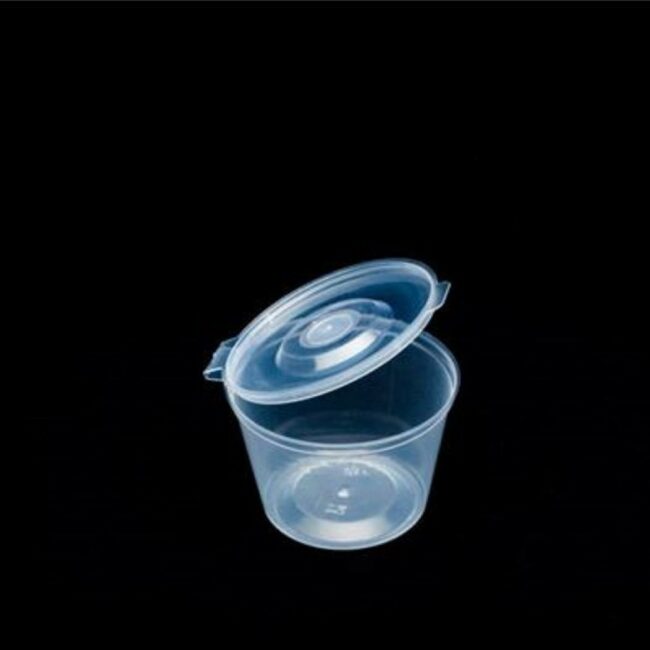 SAUCE CONTAINER WITH LID CLEAR 120ML 1000PCS