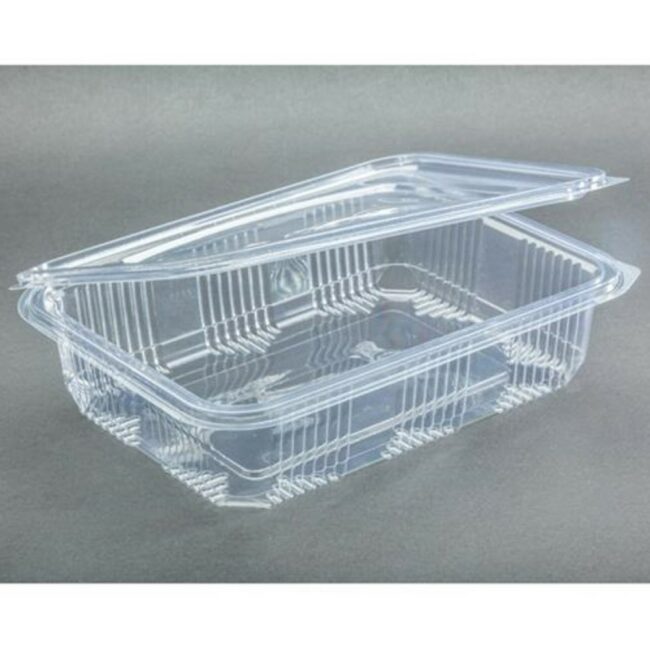 FOOD CONTAINER TRANSPARENT 22X16X5.5CM 1500CC 300PCS