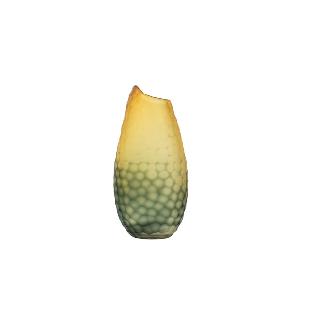 BAMBI S - GREY GOLD GLASS VASE 32X16CM