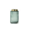 THUMPER S - GREY GLASS VASE 20X12CM