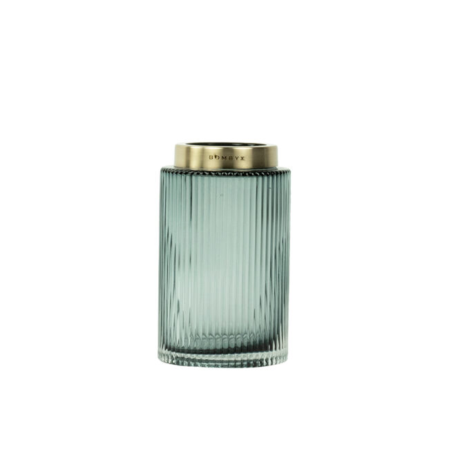 THUMPER S - GREY GLASS VASE 20X12CM