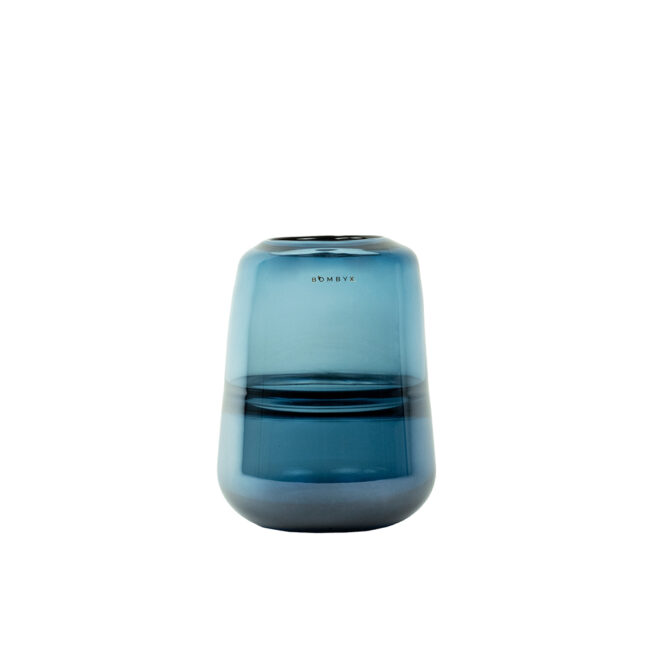 BERLIOZ M - OCEAN BLUE GLASS VASE 22X16CM