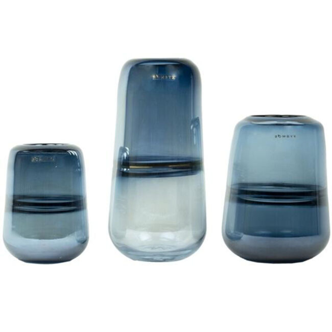 BERLIOZ L - OCEAN BLUE GLASS VASE 30X15CM - Image 2