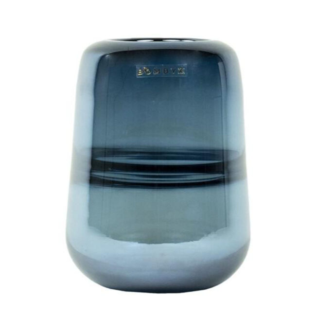 BERLIOZ M - OCEAN BLUE GLASS VASE 22X16CM - Image 4