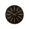 ROUND WALL CLOCK MAXIEMUS BRASS STATION BLACK STEEL 60CM