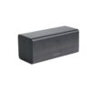 BLOCK ALARM CLOCK BLACK VENEER WHITE LED/BLACK WOOD 16X7.2CM - Image 2