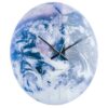 ROUND WORLD CLOCK EARTH GLASS BLUE TONES 60CM - Image 2
