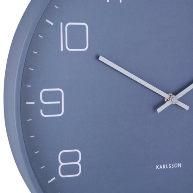 ROUND WALL CLOCK LOFTY METAL IRON MATT NIGHT BLUE 40CMX4.5CM - Image 3
