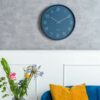 ROUND WALL CLOCK LOFTY METAL IRON MATT NIGHT BLUE 40CMX4.5CM - Image 4
