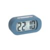 ALARM CLOCK GUMMY SILICONE BLUE 14X7X5CM