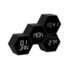 ALARM CLOCK SIX IN THE MIX RUBBERIZED BLACK 17.5X4.5X12CM
