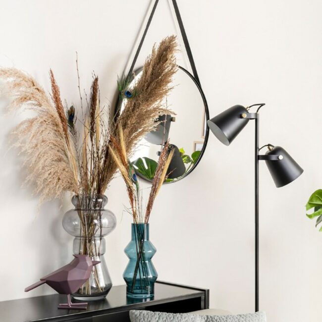 FLOOR LAMP STEADY IRON METAL MATT BLACK 158x34CM - Image 6