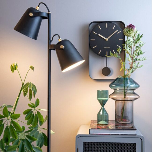 FLOOR LAMP STEADY IRON METAL MATT BLACK 158x34CM - Image 4