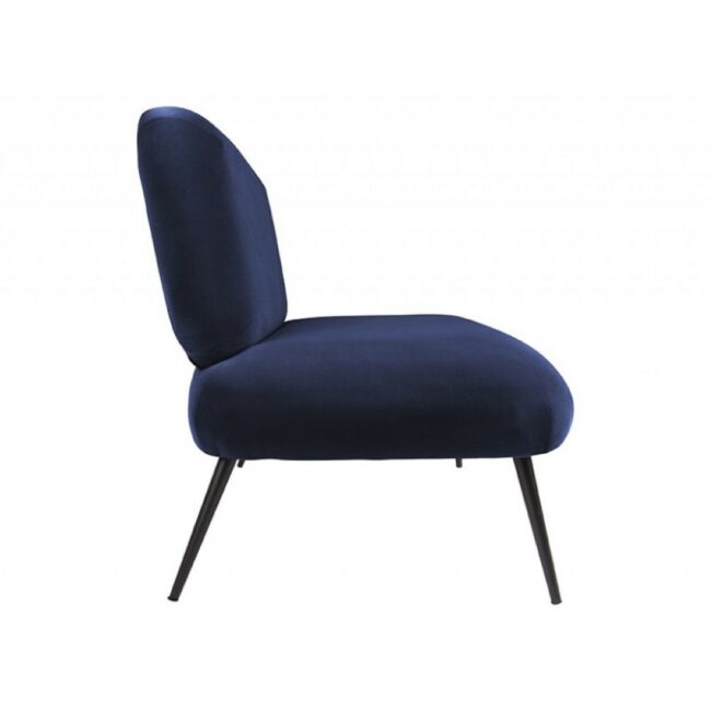 CHAIR PUFFED VELVET DARK BLUE 81X68X78CM - Image 2