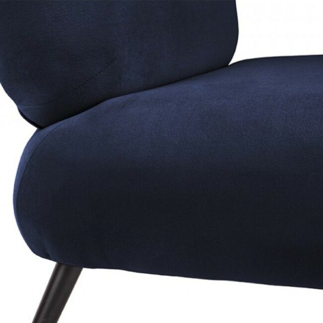 CHAIR PUFFED VELVET DARK BLUE 81X68X78CM - Image 4
