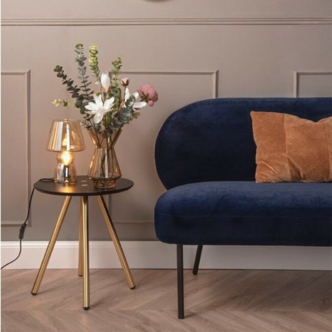CHAIR PUFFED VELVET DARK BLUE 81X68X78CM - Image 5