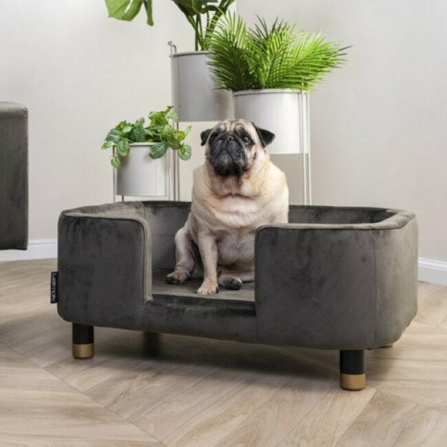 PET SOFA ROYAL VELVET TAUPE GREEN 74X38.5X31CM - Image 4