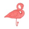 COAT HOOK FLAMINGO MATT CORAL PINK 13X13CM